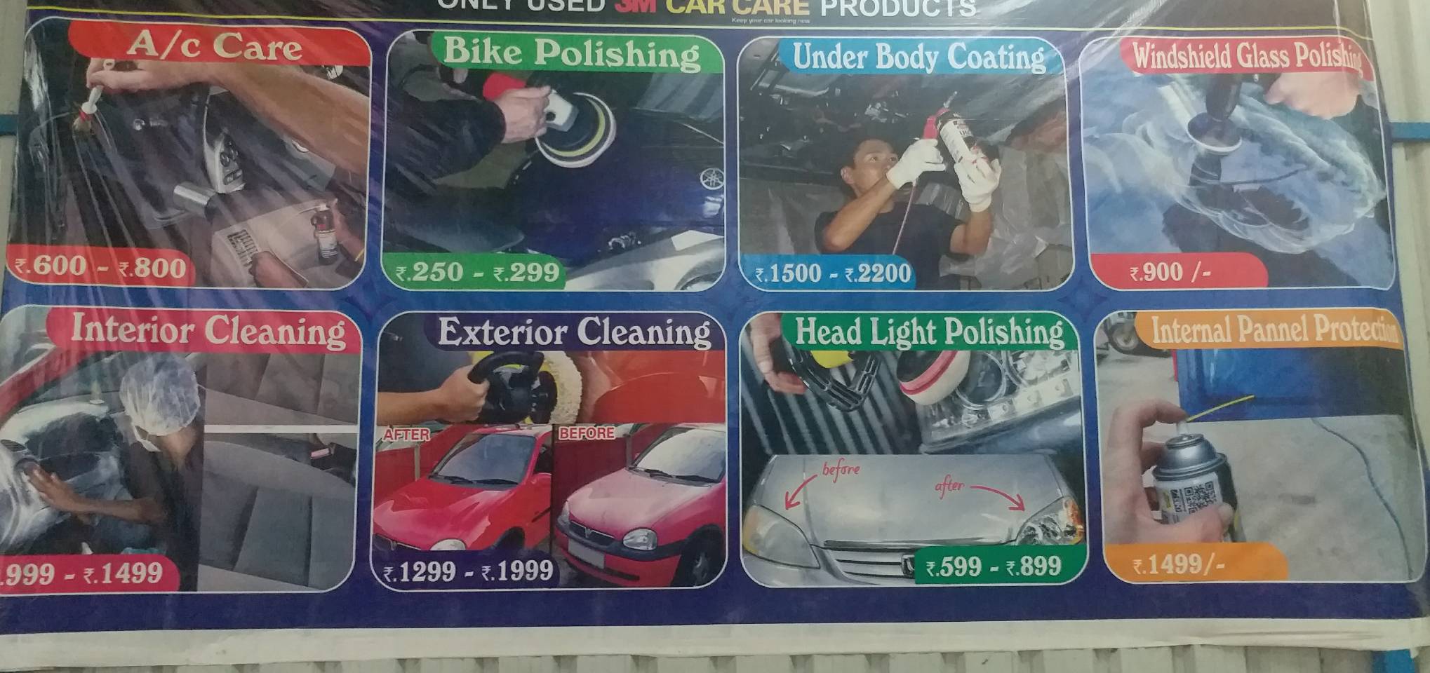  INTERIOR CLEANING, EXTERIOR CLEANING ,UNDER BODY COATING