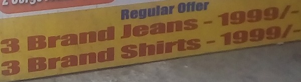 3 Branded Shirts, 3 Branded Jeans